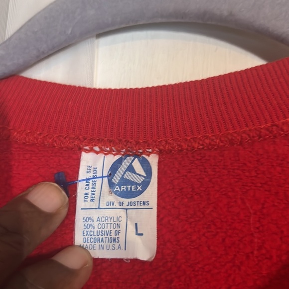 VINTAGE ARTEX DISNEY ST. MICKEY HOLIDAY SWEATSHIRT UNISEX LARGE MADE IN USA - Picture 4 of 10